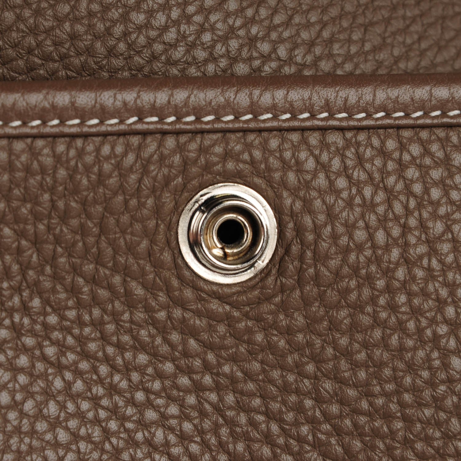 Hermes Taurillon Clemence Evelyne III GM Etoupe 13 of 14