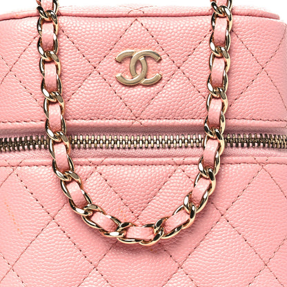 Chanel Caviar Quilted Phone Holder With Chain Pink 8 of 10
