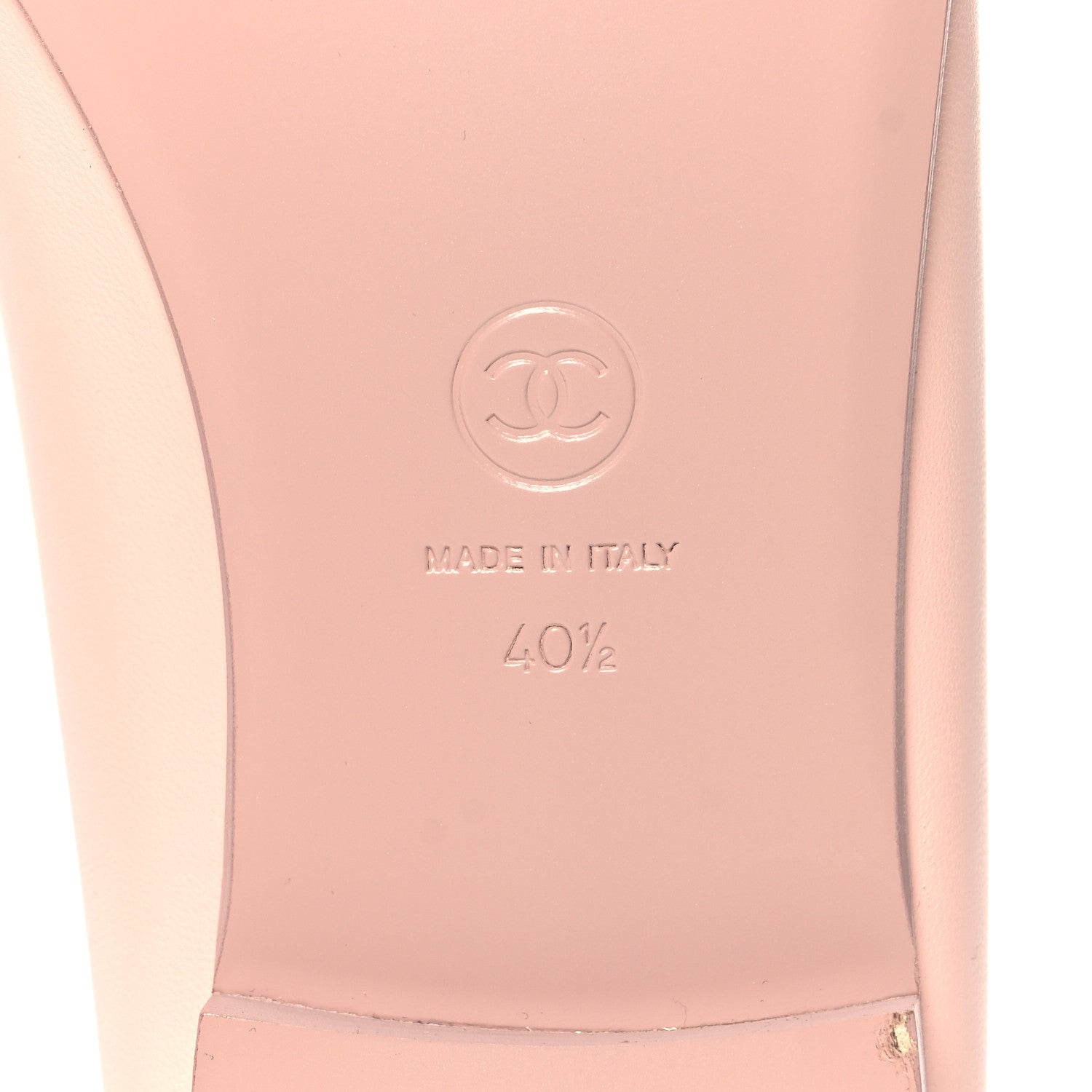 Chanel Lambskin Cap Toe CC Ballerina Flats 40.5 Light Pink CHANEL Lambskin Cap Toe CC Ballerina Flats 40.5 Light Pink Dark Pink 8 of 9