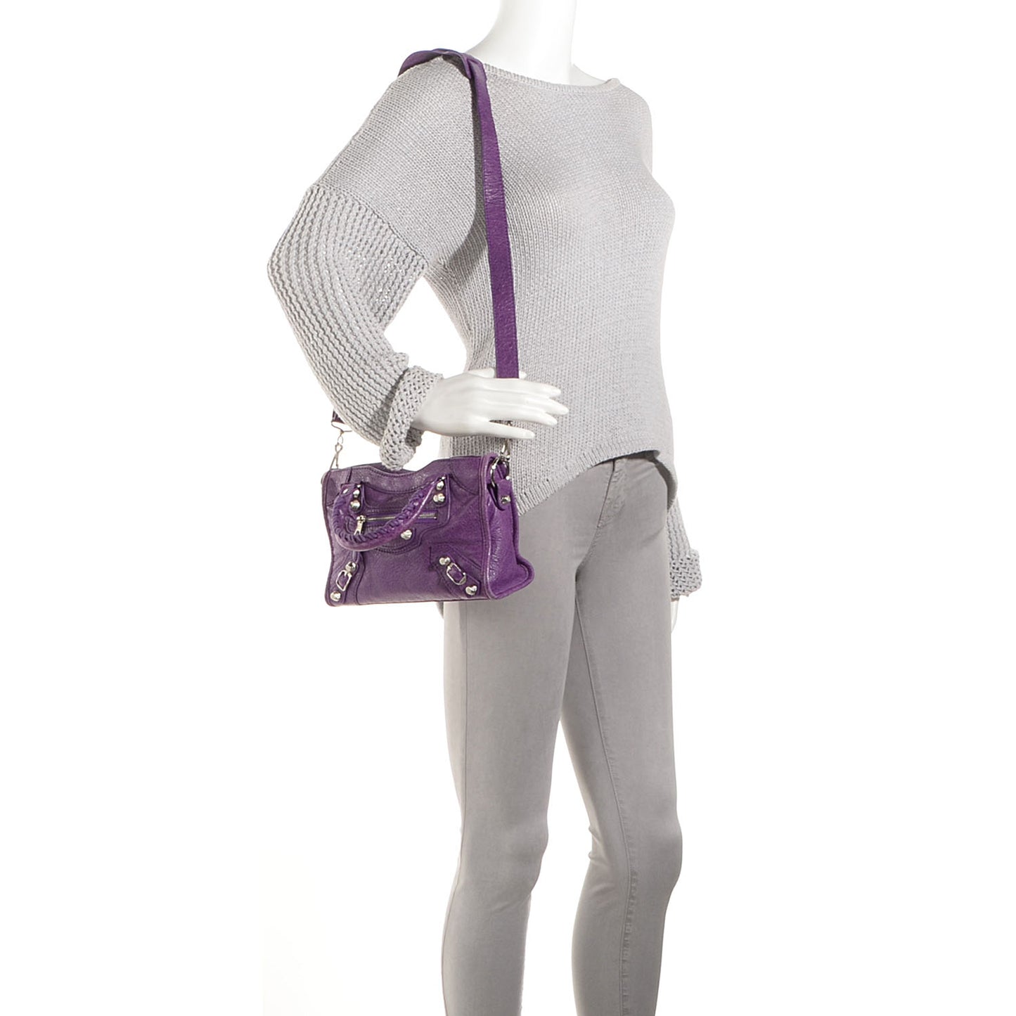 Agneau Giant 12 Silver Hardware Mini City Ultraviolet