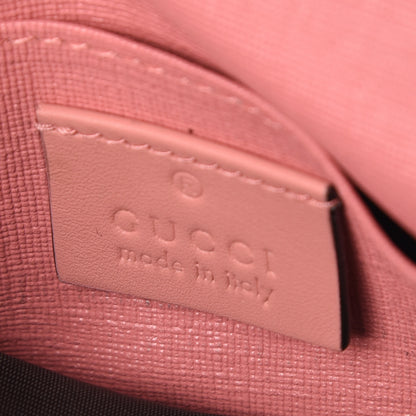Gucci GG Supreme Monogram Face Embroidered Card Case Wallet Pink 7 of 9
