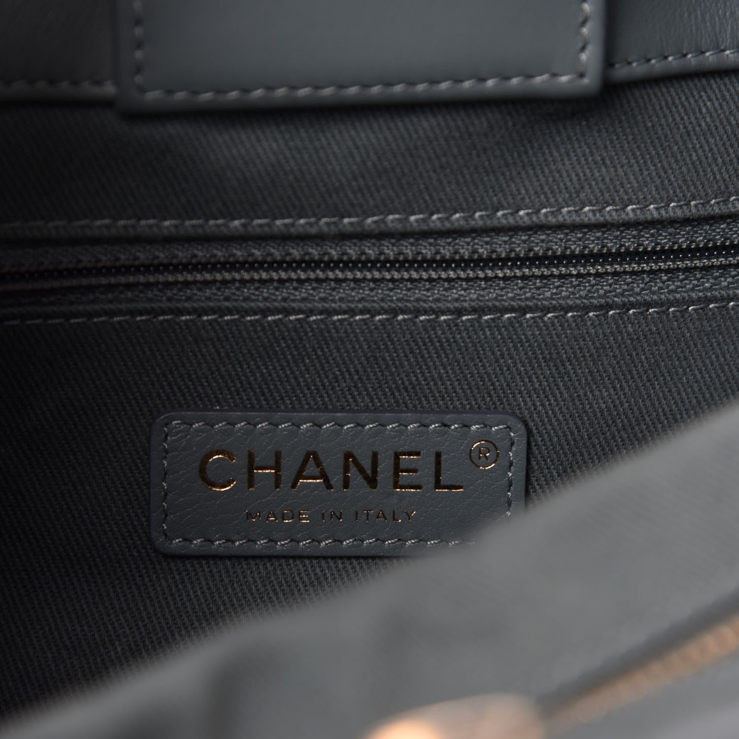 Chanel Aged Calfskin Quilted Coco Handle Shopping Tote Blue 9 of 11