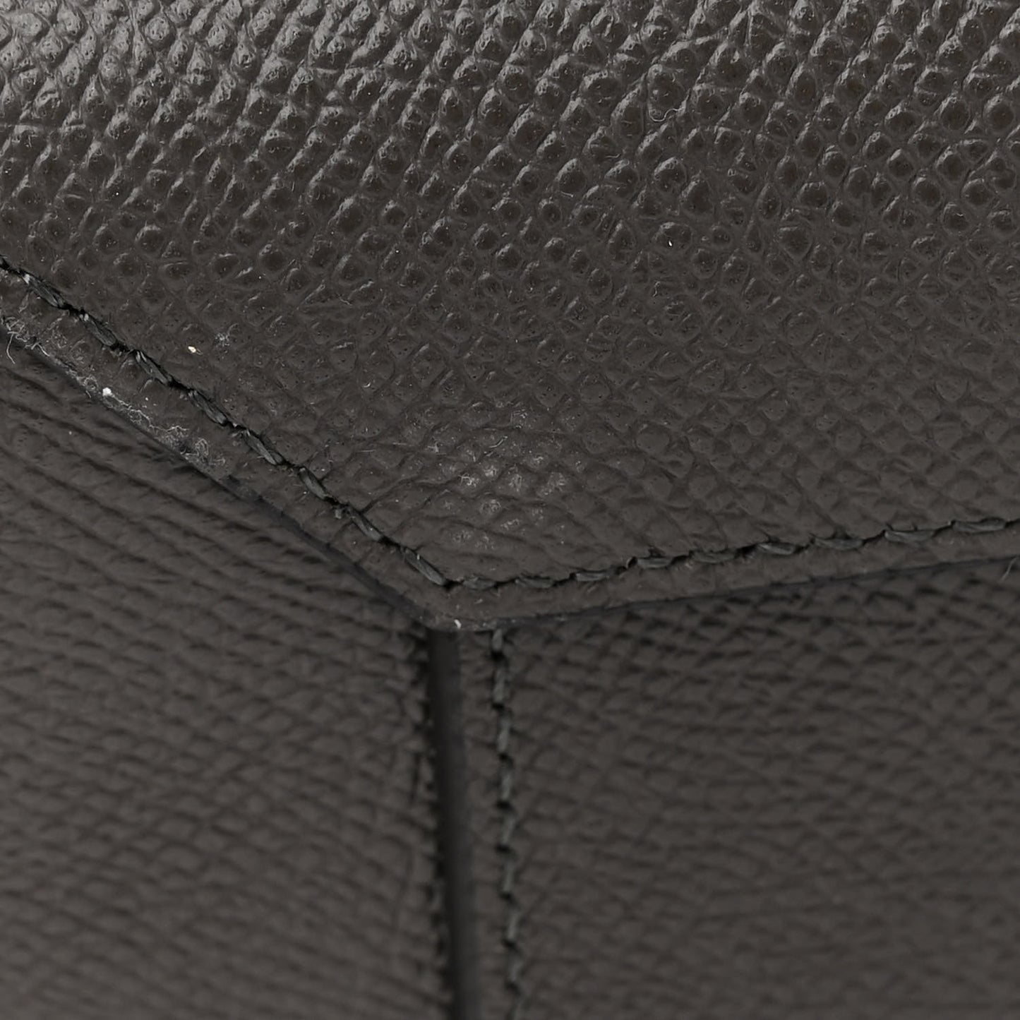 Grained Calfskin Micro Belt Bag Grey