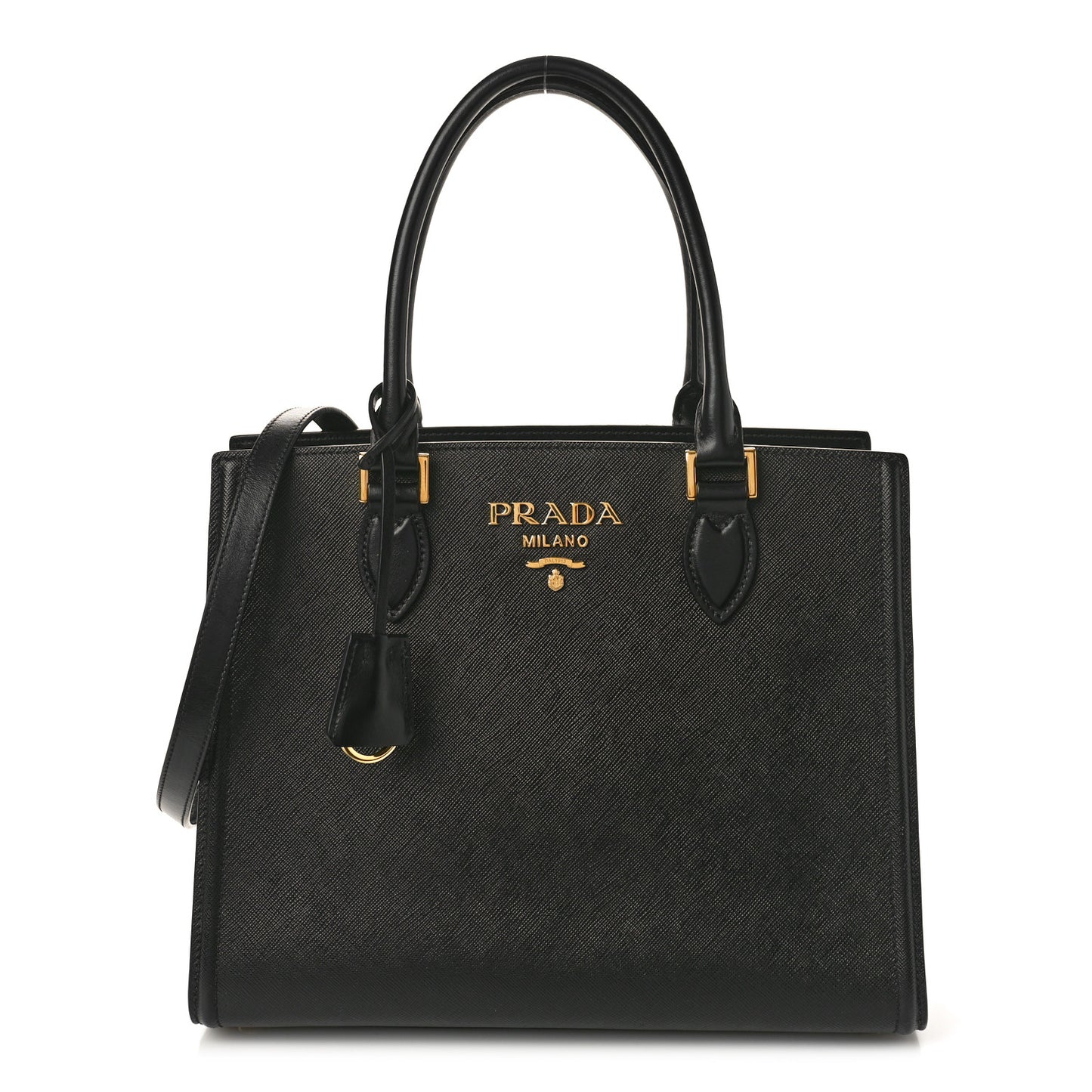 Saffiano Soft Calfskin Large Tote Black