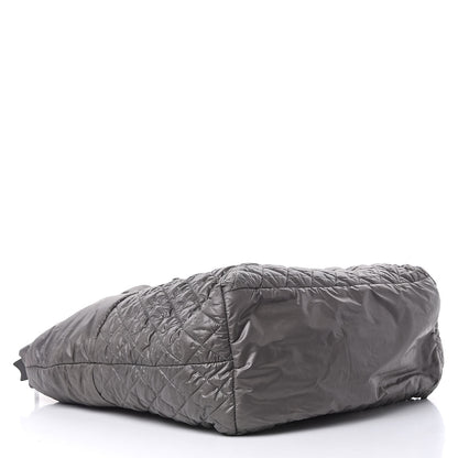 Chanel Nylon Quilted Large Coco Cocoon Tote Grey 4 of 11