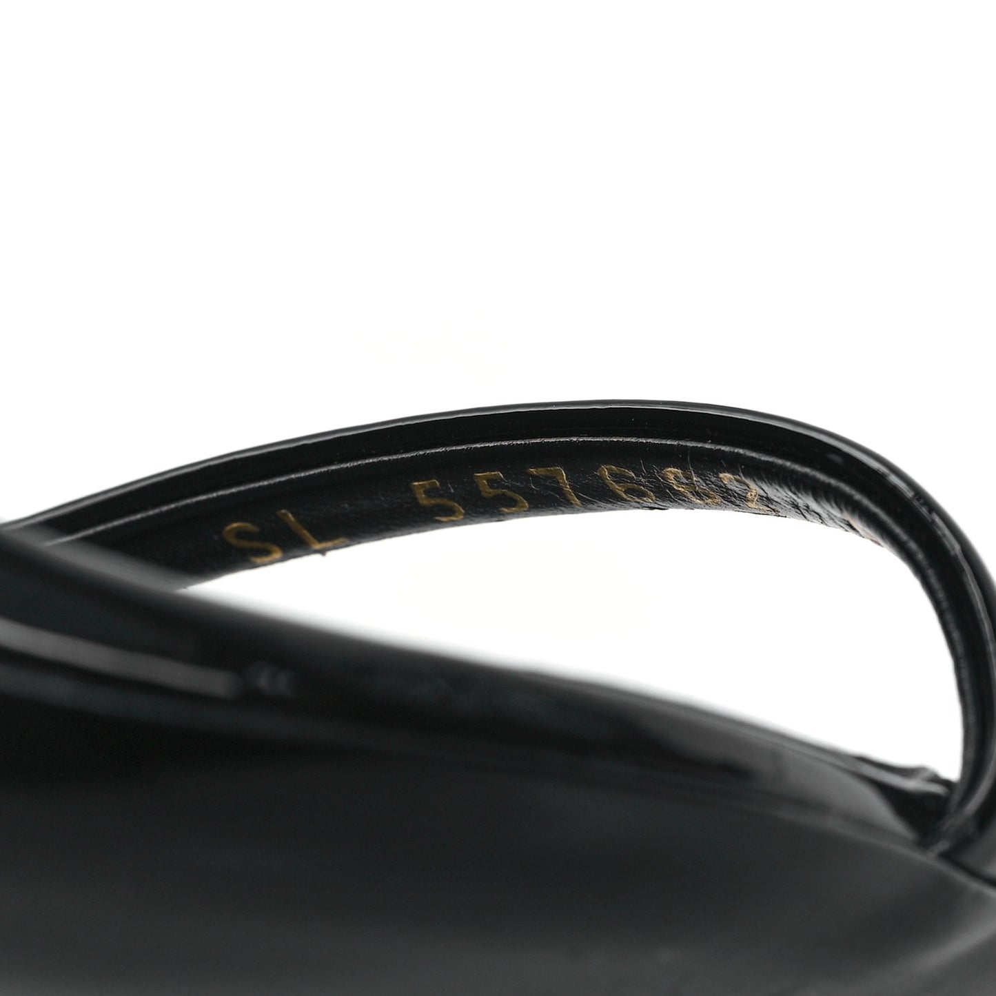Patent Calfskin Opyum 110 Sandals 41 Black Gold
