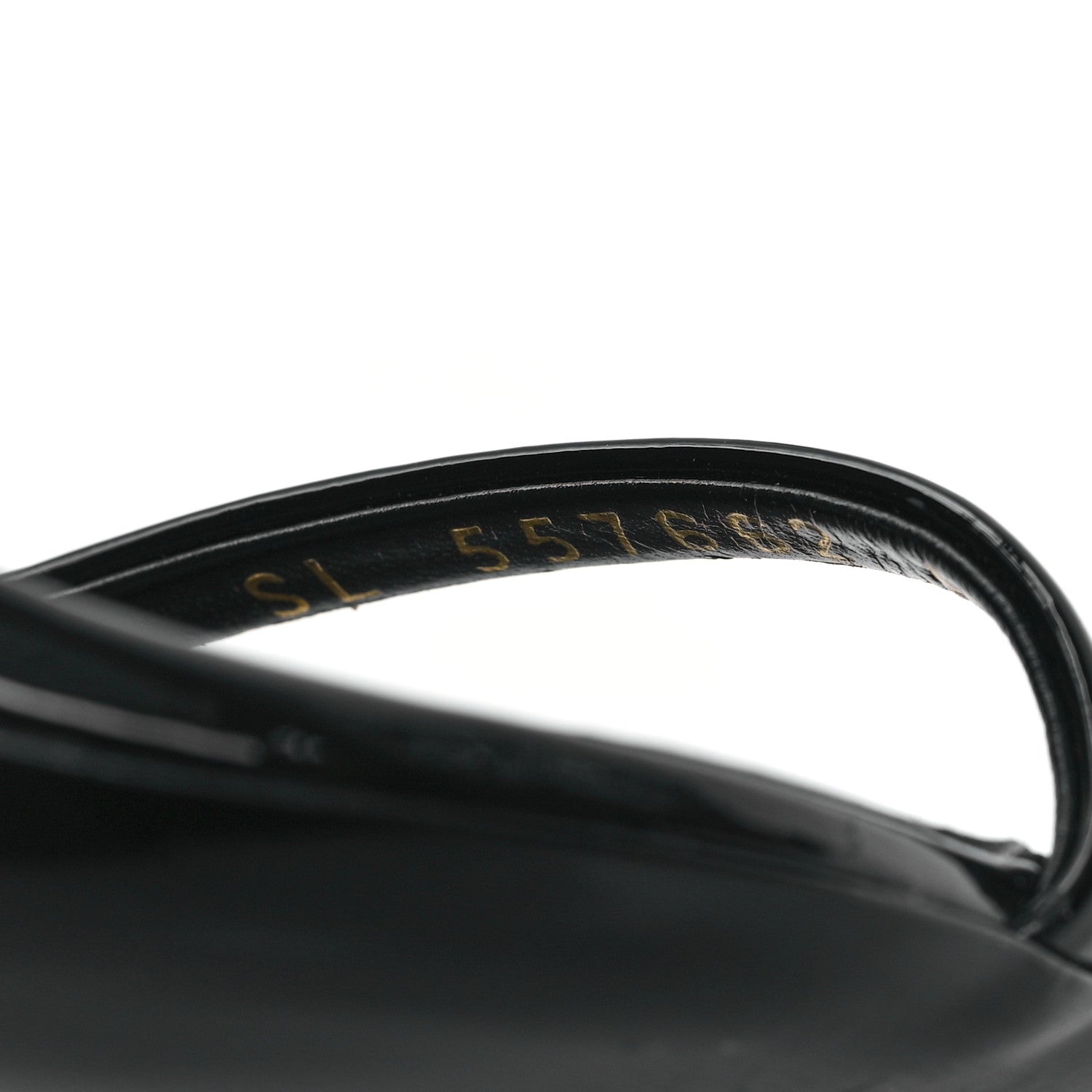 Saint Laurent Patent Calfskin Opyum 110 Sandals 41 Black Gold 9 of 12
