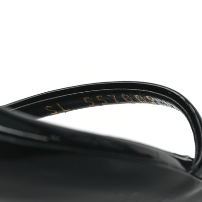 Saint Laurent Patent Calfskin Opyum 110 Sandals 41 Black Gold 9 of 12