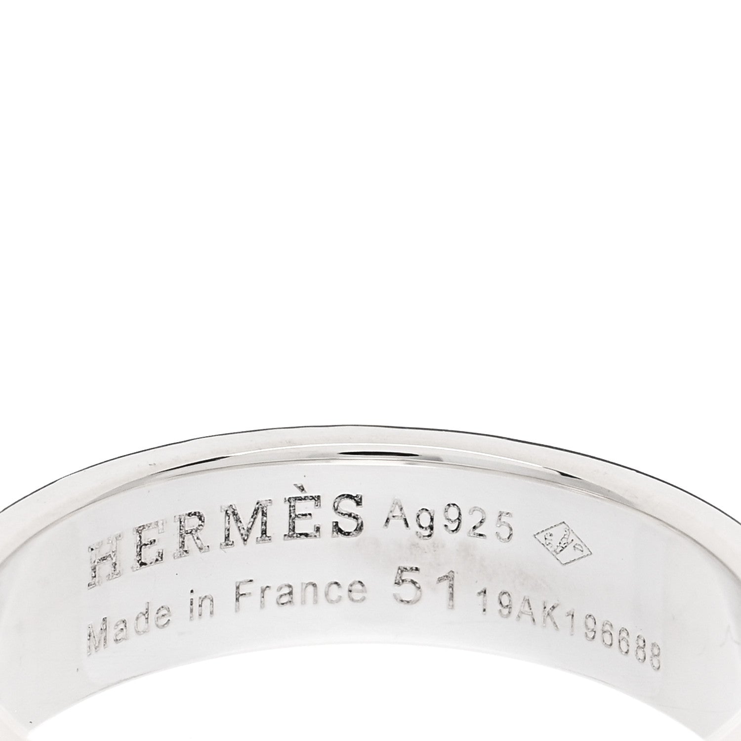 Hermes Sterling Silver PM Collier De Chien Ring 51 5.75 4 of 5