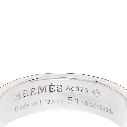 Hermes Sterling Silver PM Collier De Chien Ring 51 5.75 4 of 5