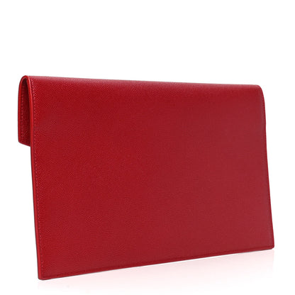 Saint Laurent Grain De Poudre Uptown Pouch Red 2 of 4