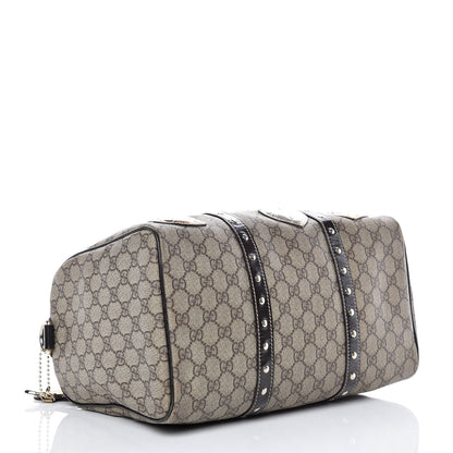 Gucci Monogram Guccissima Hearts Studded Medium Joy Boston Dark Brown 4 of 26