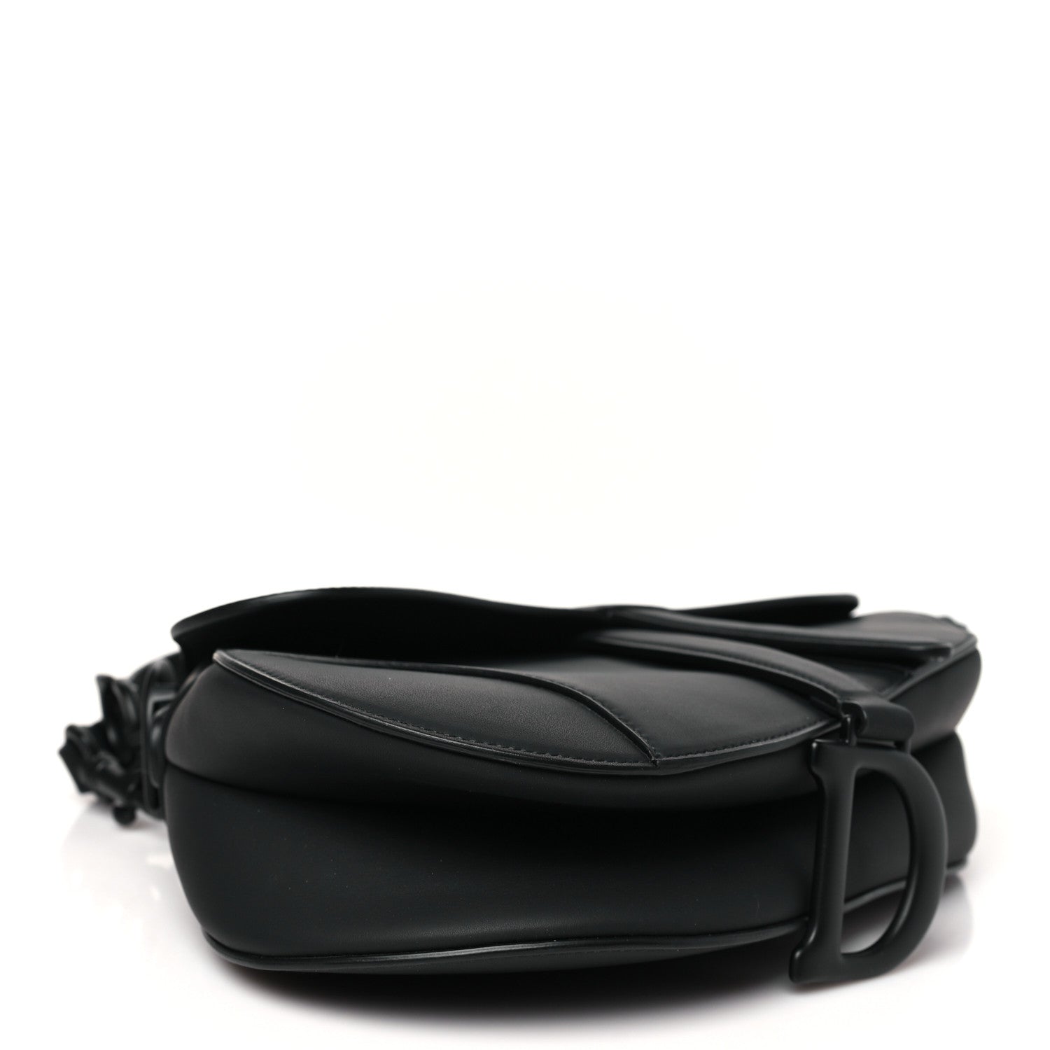 Christian Dior Ultra Matte Calfskin Saddle Bag With Strap Black 4 of 11