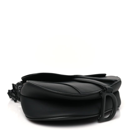 Christian Dior Ultra Matte Calfskin Saddle Bag With Strap Black 4 of 11