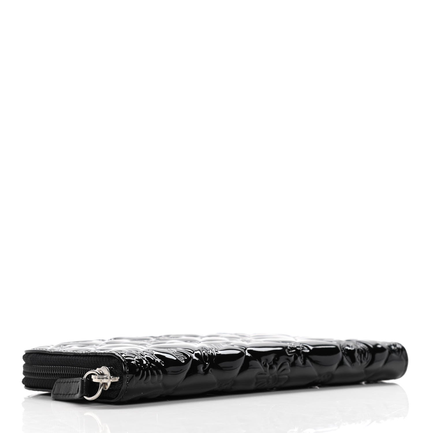 Chanel Patent Calfskin Lucky Symbols Zip Around Wallet Black 4 of 12