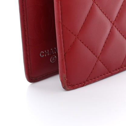 Chanel Calfskin Quilted Cambon Yen Wallet Red 13 of 14