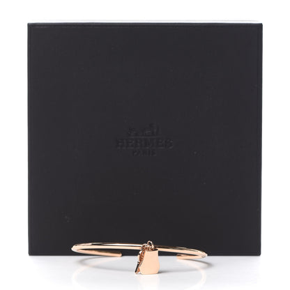 Hermes 18K Rose Gold TPM Kelly Clochette Cuff Bracelet SH 5 of 5