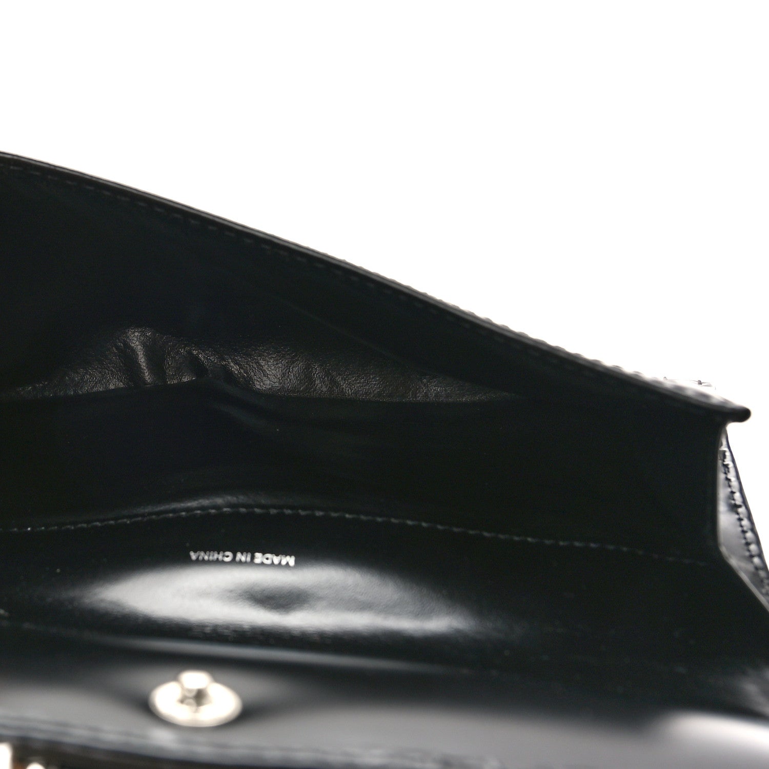 Burberry Patent Nova Check Tri-Fold Wallet Black 5 of 9