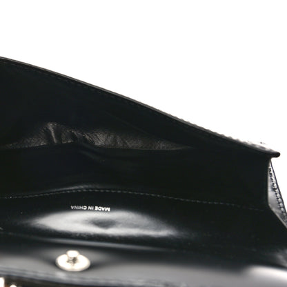Burberry Patent Nova Check Tri-Fold Wallet Black 5 of 9