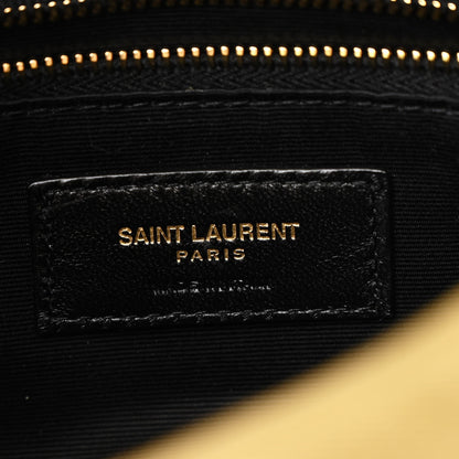 Saint Laurent Canvas Quilted Toy Loulou Puffer Monogram Chain Satchel Fir Green 6 of 11