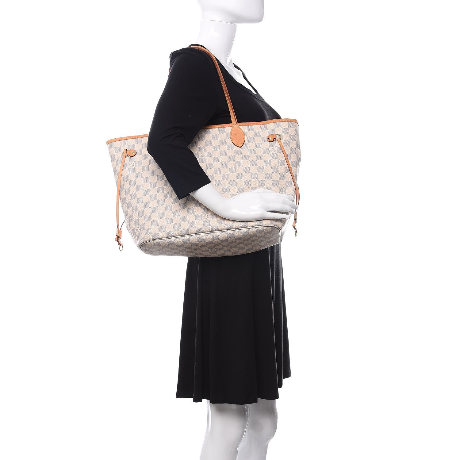 Louis Vuitton Damier Azur Neo Neverfull MM Rose Ballerine 2 of 11