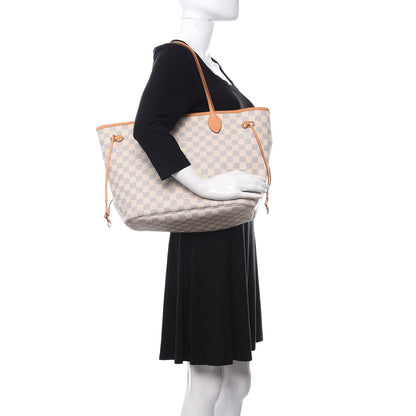 Louis Vuitton Damier Azur Neo Neverfull MM Rose Ballerine 2 of 11