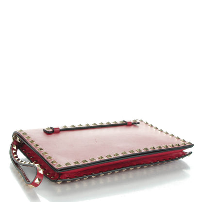 Valentino Garavani Nappa Rockstud Wristlet Clutch Rubin 4 of 7