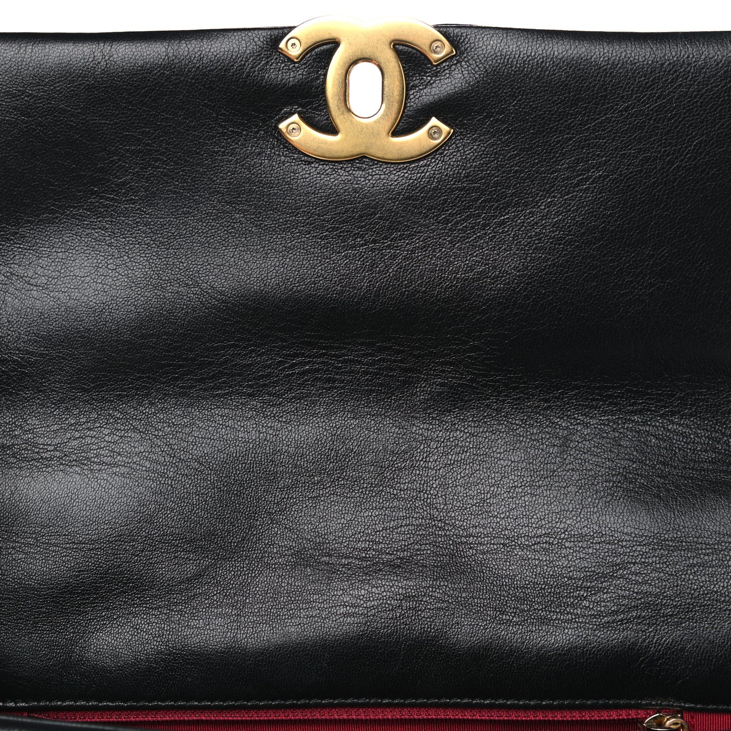 Goatskin Quilted Medium Chanel 19 Flap Black