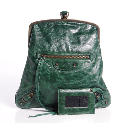 Balenciaga Chevre Small Aumonière Wristlet Emeraude 4 of 11