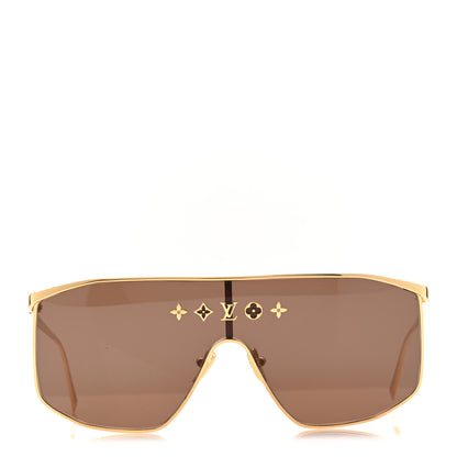 Louis Vuitton Metal LV Golden Mask Sunglasses Z1717U Gold 2 of 7