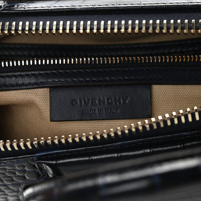 Givenchy Calfskin Crocodile Embossed Small Antigona Navy 6 of 11