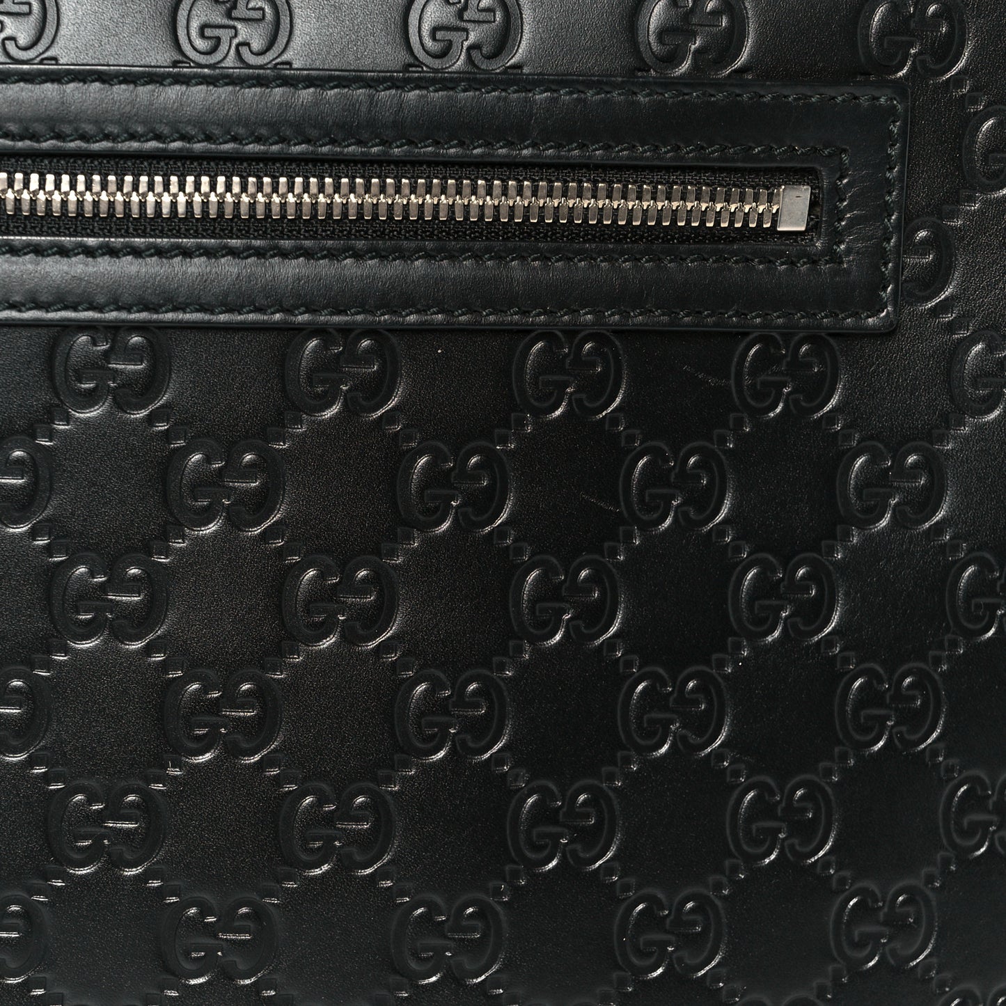 Guccissima Signature Medium Flat Messenger Bag Black