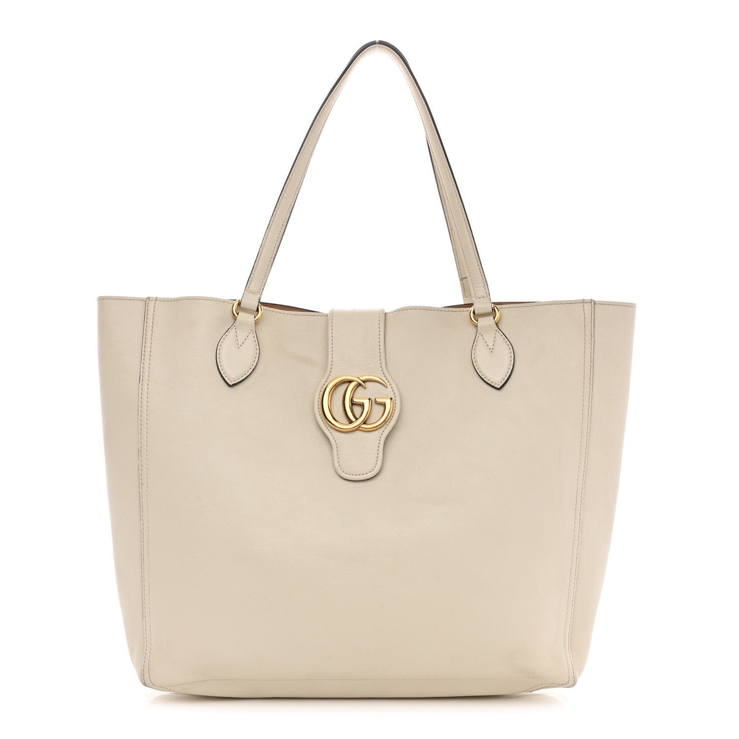 New Sakai Calfskin Lux Medium Dahlia Tote Mystic White