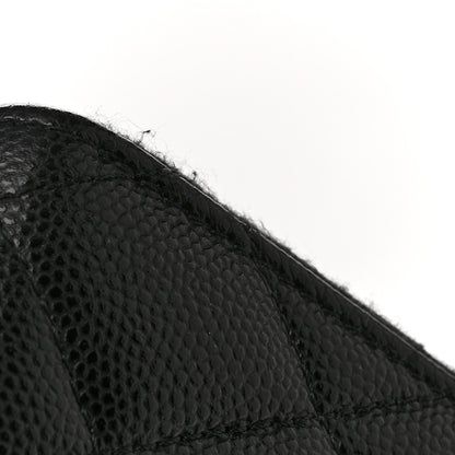 Chanel Caviar Quilted Zip Coin Purse Black 8 of 9