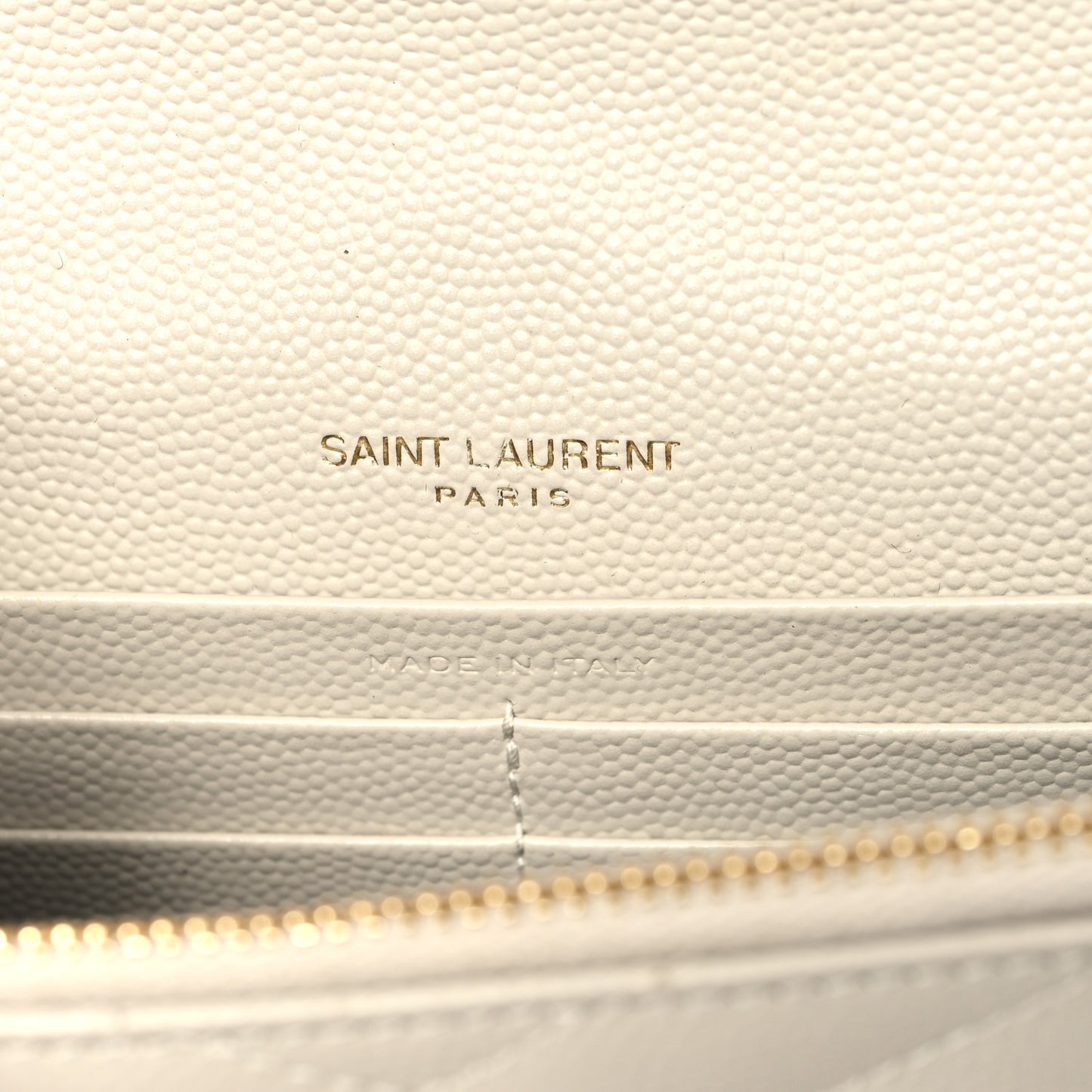 Grain De Poudre Matelasse Chevron Monogram Envelope Chain Wallet Crema Soft