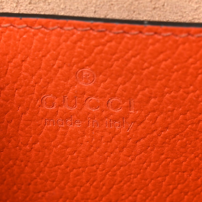 Gucci Textured Dollar Calfskin Mini Diana Dome Tote Bag Deep Orange Spicy Cyclamin 6 of 11