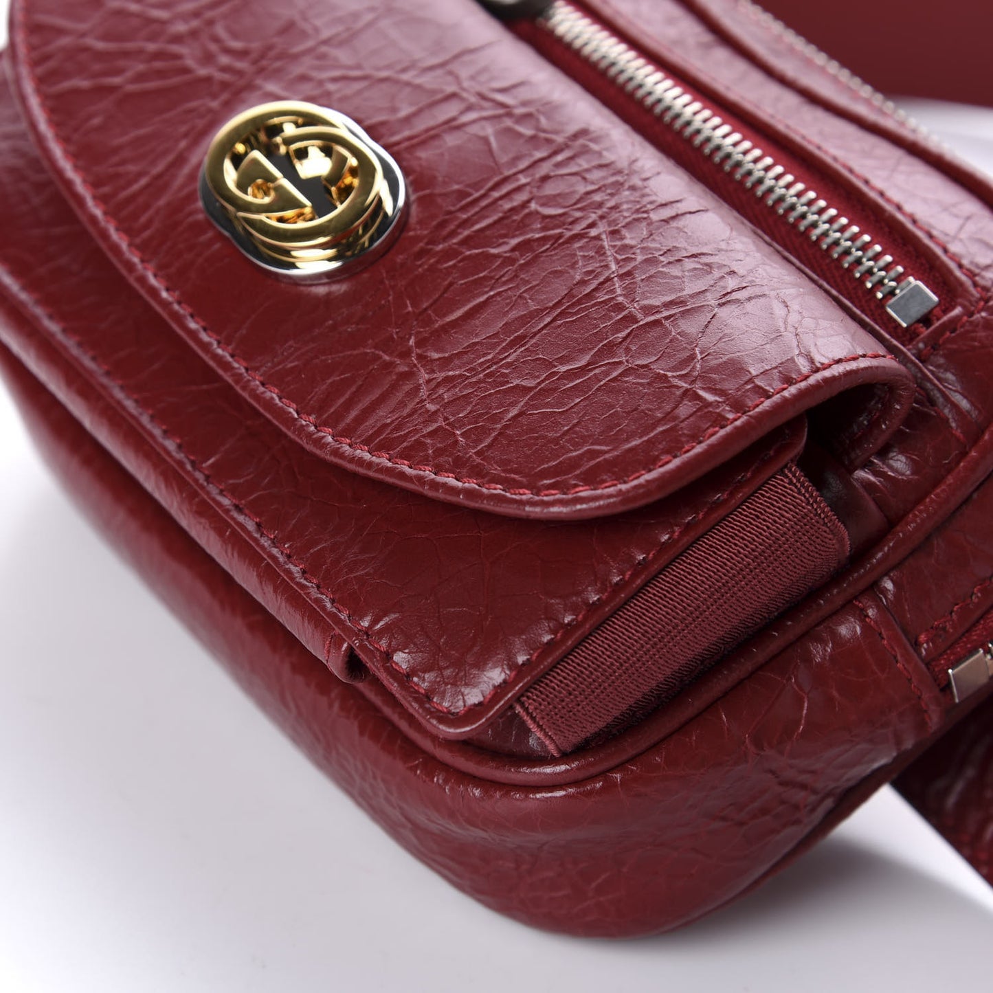 Fluffy Calfskin Mini Morpheus Belt Bag 90 36 Red