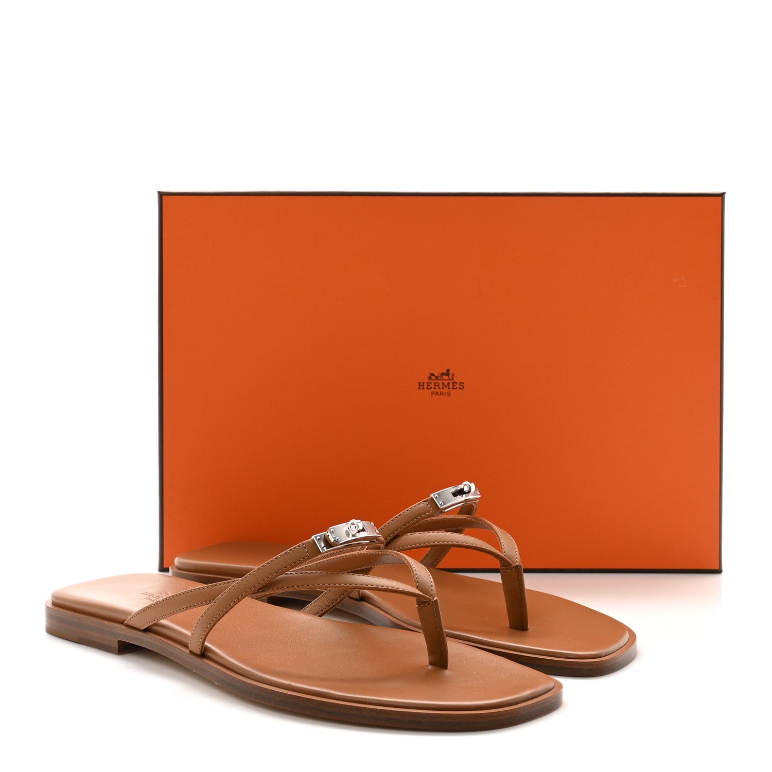 Hermes Calfskin Miss Sandals 39 Naturel 9 of 9
