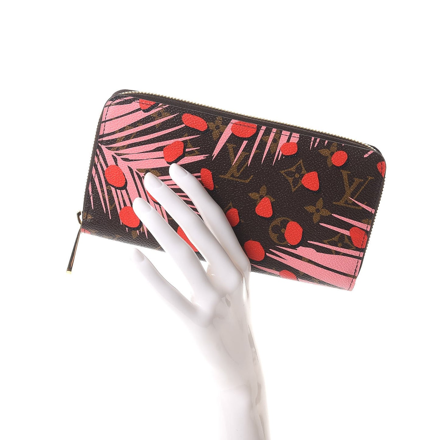 Monogram Jungle Dots Zippy Wallet Sugar Pink Poppy