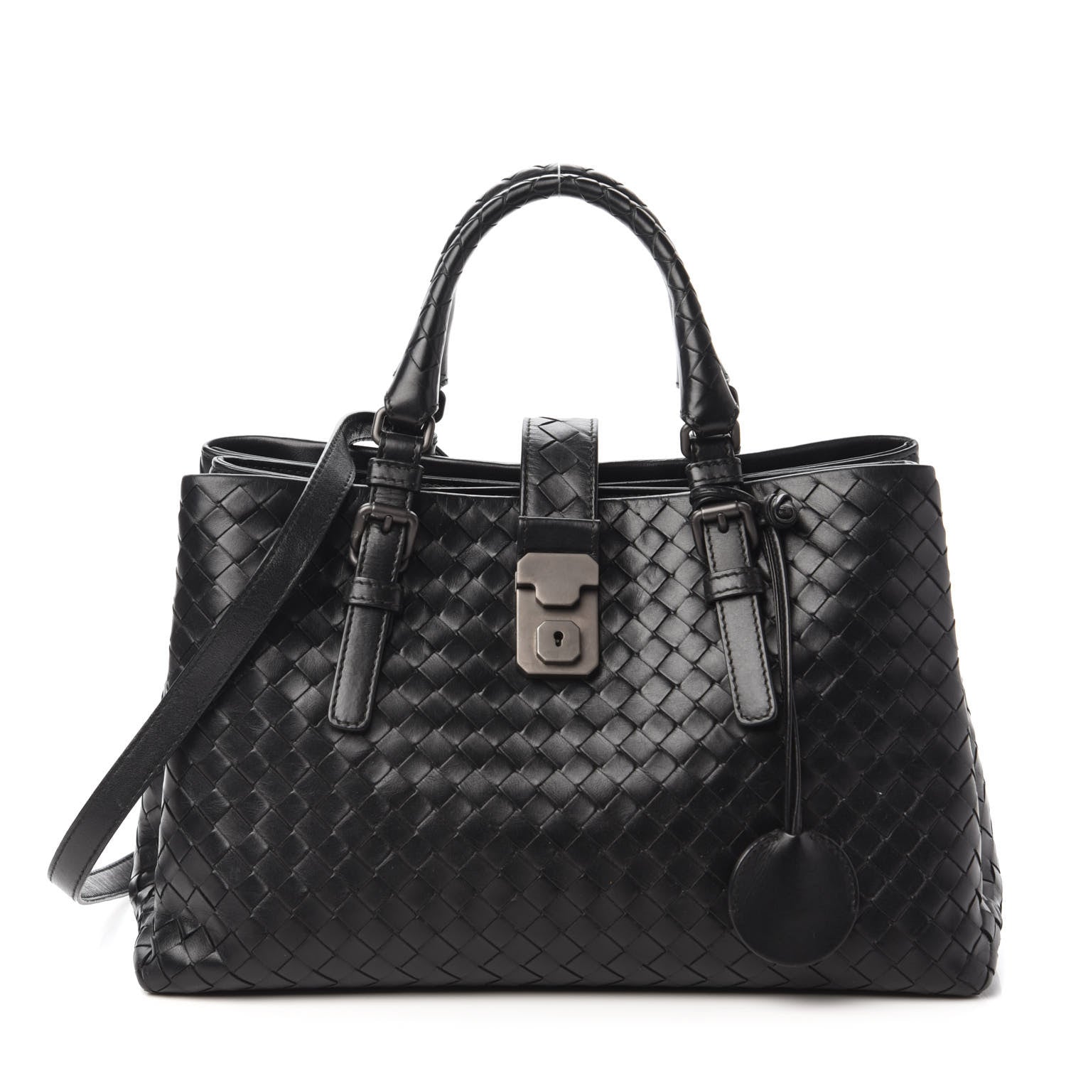 Bottega Veneta Light Calf Intrecciato Small Roma Black 1 of 8