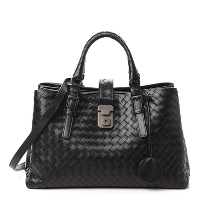 Bottega Veneta Light Calf Intrecciato Small Roma Black 1 of 8