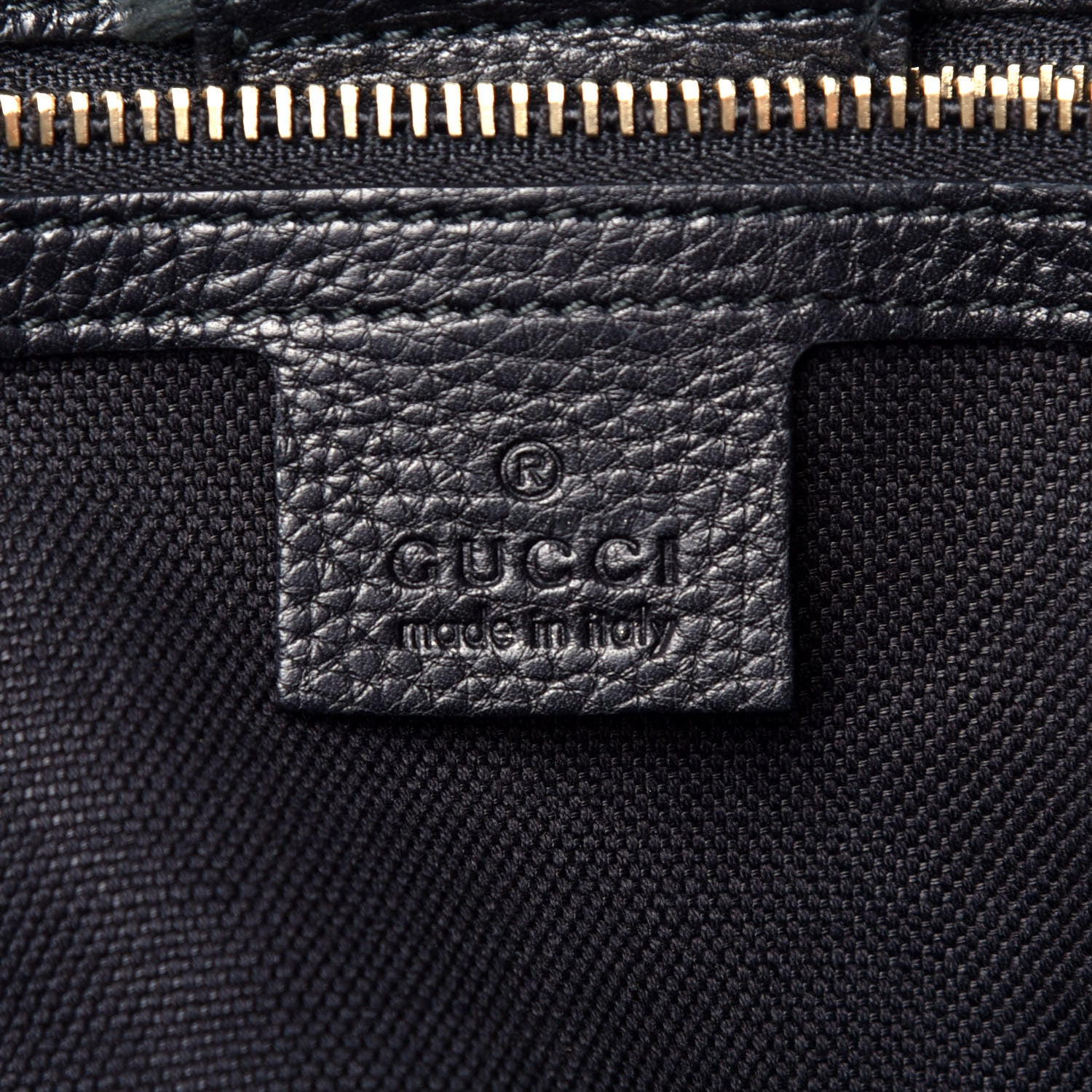 Gucci Calfskin Large Bamboo Shopper Tote Black 6 of 9