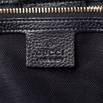 Gucci Calfskin Large Bamboo Shopper Tote Black 6 of 9