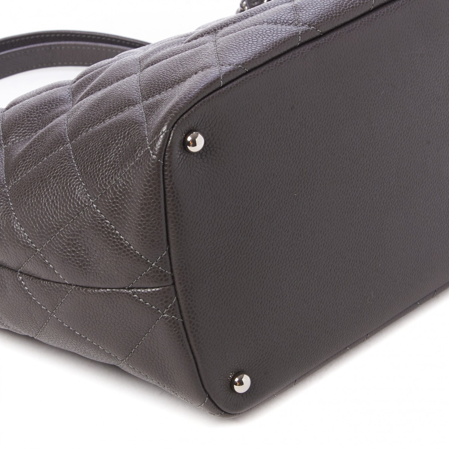 Chanel Caviar Quilted Timeless CC Soft Tote Dark Grey 6 of 9