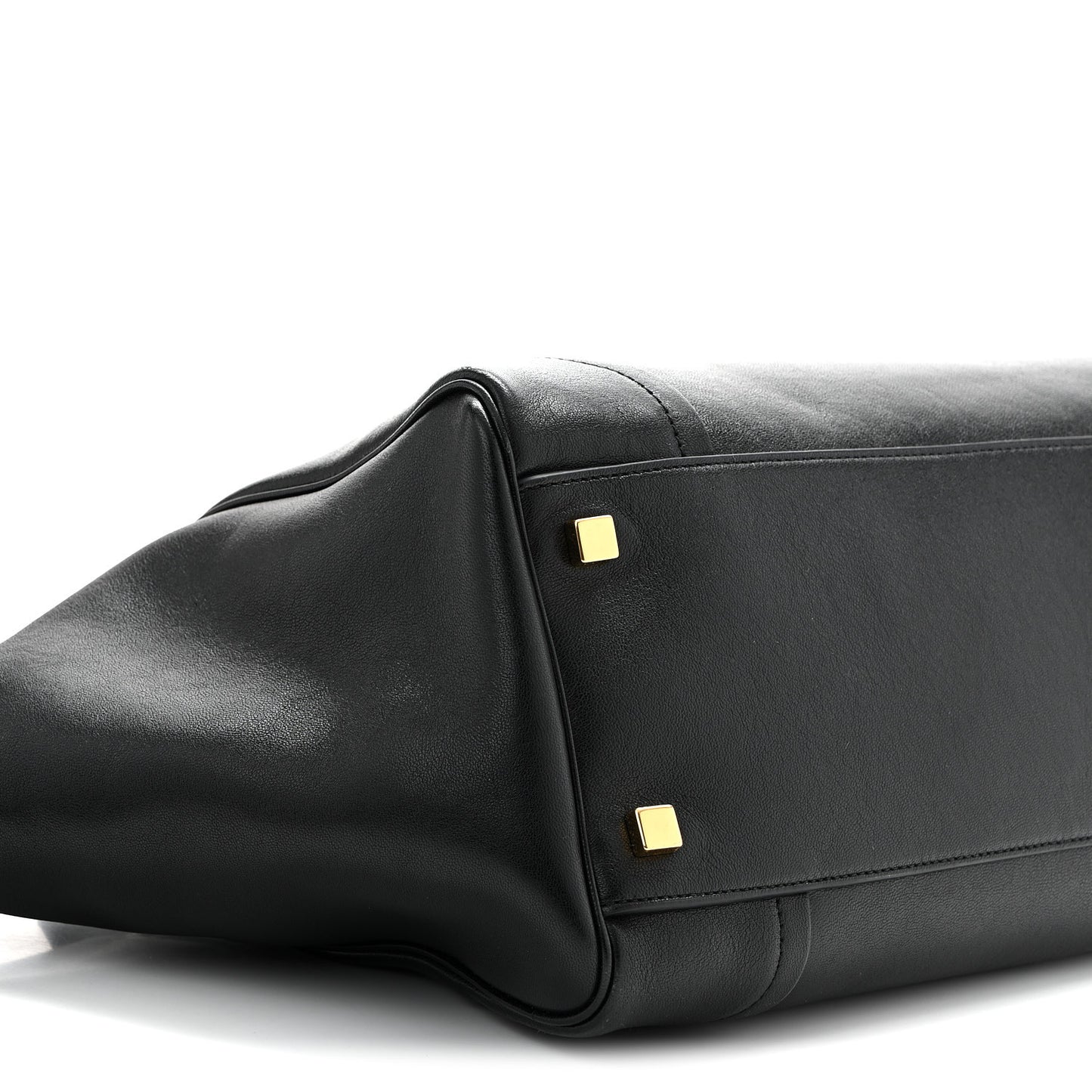 Supple Shiny Lambskin Medium Smiling New Luggage Black