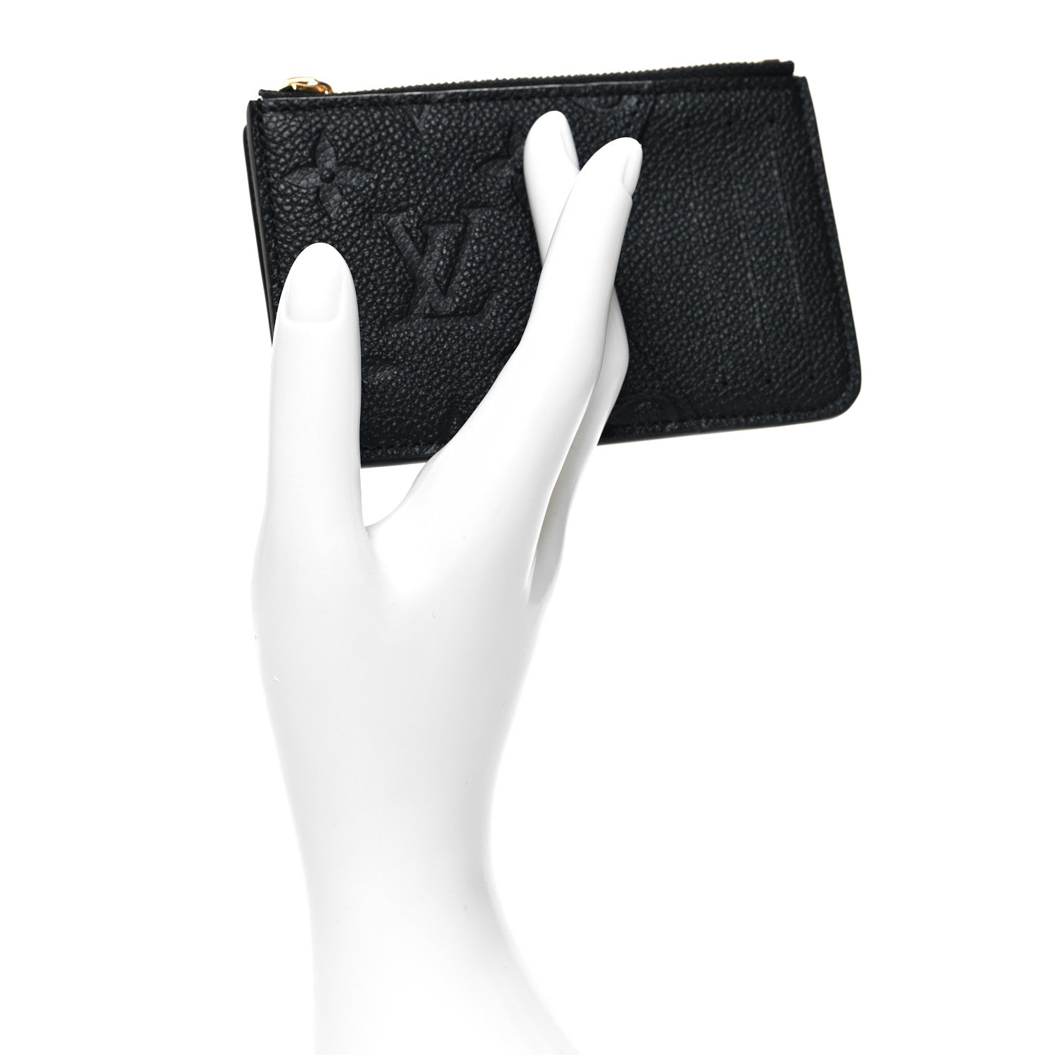 Louis Vuitton Empreinte Monogram Zipped Romy Card Holder Black 2 of 8