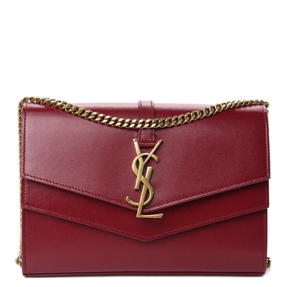 Saint Laurent Smooth Calfskin Monogram Sulpice Chain Wallet Amaretto 1 of 10