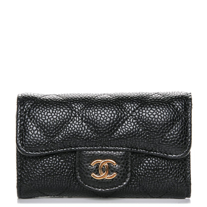 Chanel Caviar Quilted 6 Key Holder Black 1 of 8
