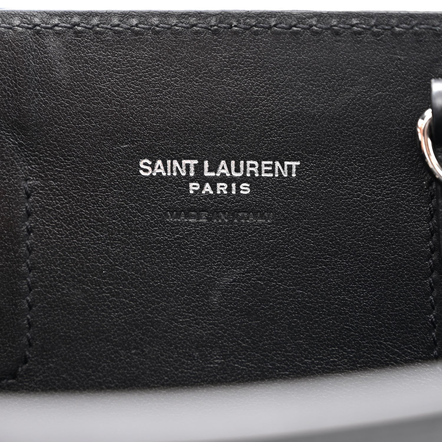 Saint Laurent Calfskin Crocodile Embossed Nano Sac De Jour Black 6 of 14