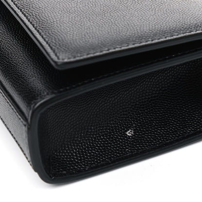 Saint Laurent Grain De Poudre Small Monogram Kate Satchel Black 5 of 5